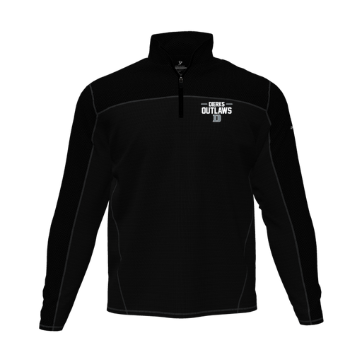 [CUS-DFW-QTRZ-PER-LSL-BLK-AS-LOGO3] Quarter Zip Pullover (Adult S, Black, Logo 3)