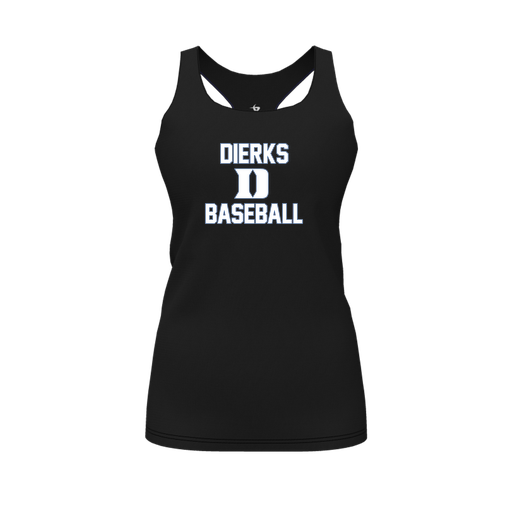 [CUS-DFW-RCBK-PER-BLK-FYS-LOGO2] Racerback Tank Top (Female Youth S, Black, Logo 2)