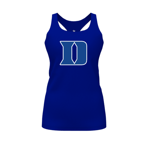 [CUS-DFW-RCBK-PER-RYL-FYS-LOGO1] Racerback Tank Top (Female Youth S, Royal, Logo 1)