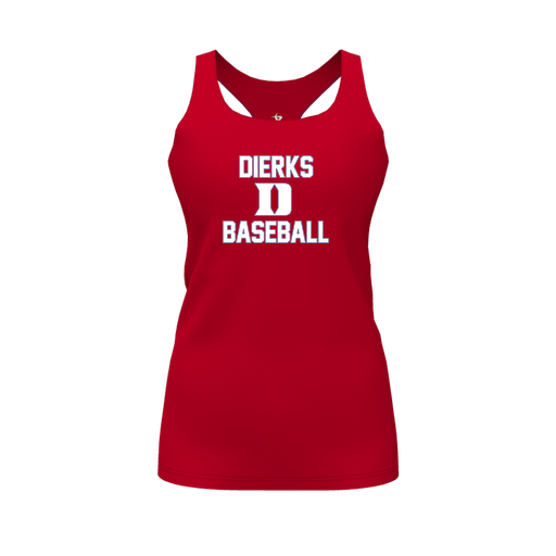 [CUS-DFW-RCBK-PER-RED-FYS-LOGO2] Racerback Tank Top (Female Youth S, Red, Logo 2)