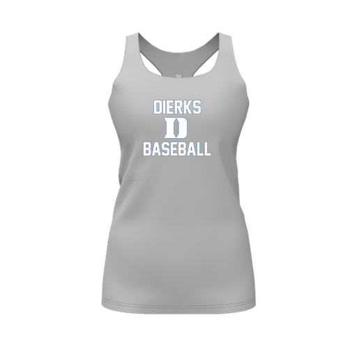 [CUS-DFW-RCBK-PER-GRY-FYS-LOGO2] Racerback Tank Top (Female Youth S, Gray, Logo 2)