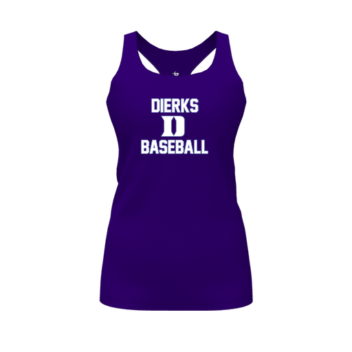 [FT0TRBPP-FYS-LOGO2] Decker Racerback Tank Top (Female Youth S, Purple, Logo 2)
