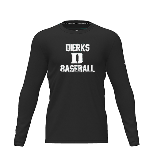 [CUS-DRIF-TEES-PER-CNK-LSL-BLK-YXS-LOGO2] Dri Fit Performance T-Shirt (Youth XS, Black, Logo 2, Long Sleeve)