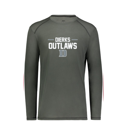 [6845.98D.S-LOGO3] Men's SoftTouch Long Sleeve (Adult S, Gray, Logo 3)