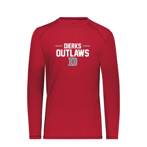 [6845.083.S-LOGO3] Men's SoftTouch Long Sleeve (Adult S, Red, Logo 3)
