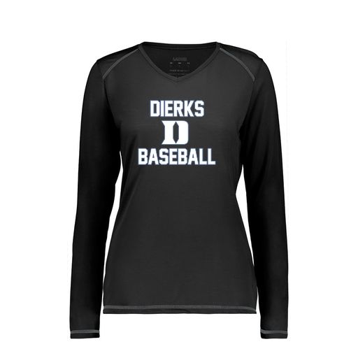 [6847.080.XS-LOGO2] Women's SoftTouch Long Sleeve (Female Adult XS, Black, Logo 2)