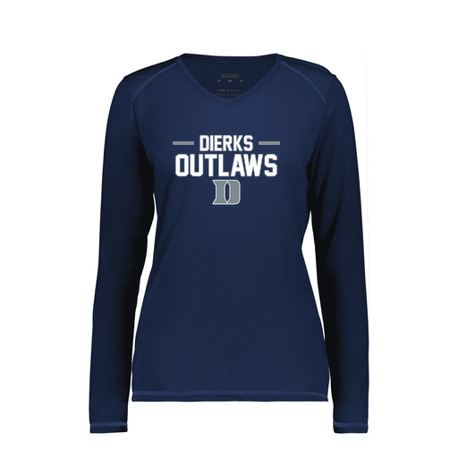[6847.065.XS-LOGO3] Women's SoftTouch Long Sleeve (Female Adult XS, Navy, Logo 3)