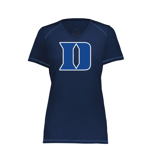 [6844.065.XS-LOGO1] Women's SoftTouch Short Sleeve (Female Adult XS, Navy, Logo 1)