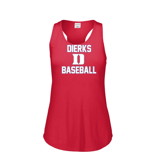 [3078.V96.S-LOGO2] Ladies Tri Blend Tank Top (Female Adult S, Red, Logo 2)