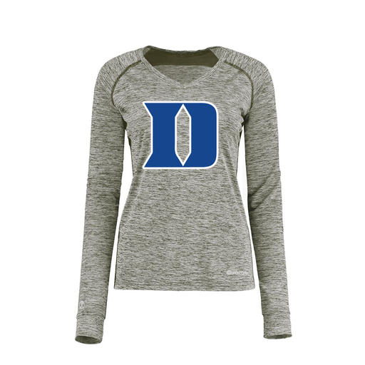 [222770.K94.XS-LOGO1] Ladies Electric Long Sleeve Shirt (Female Adult XS, Gray, Logo 1)