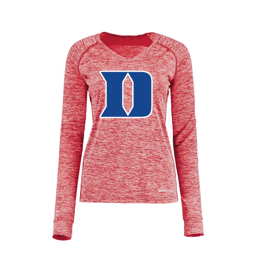 [222770.T20.XS-LOGO1] Ladies Electric Long Sleeve Shirt (Female Adult XS, Red, Logo 1)