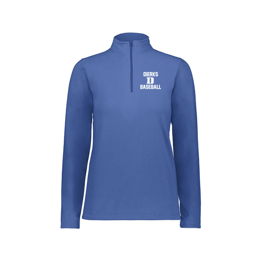 [6864.060.XS-LOGO2] Ladies MicroFleece 1/4 Zip Pullover (Female Adult XS, Royal, Logo 2)