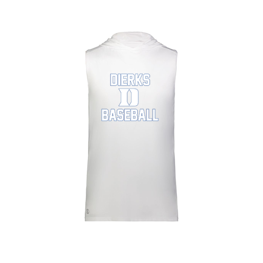 [222590.005.XS-LOGO2] Men's CoolDry Sleeveless Hoodie (Adult XS, White, Logo 2)