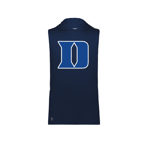 [222590.065.XS-LOGO1] Men's CoolDry Sleeveless Hoodie (Adult XS, Navy, Logo 1)