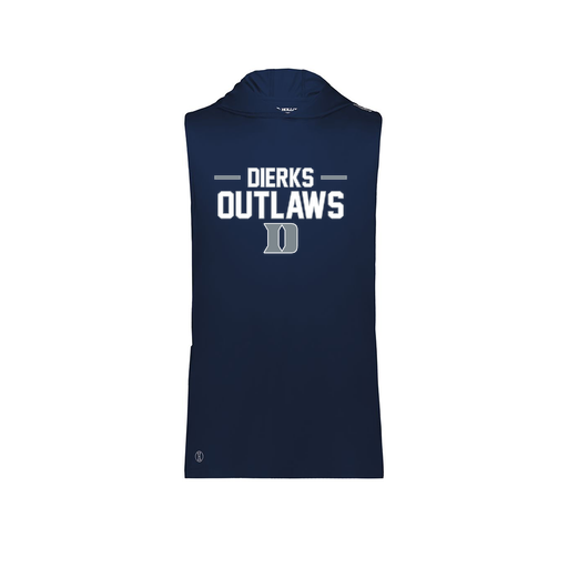 [222590.065.XS-LOGO3] Men's CoolDry Sleeveless Hoodie (Adult XS, Navy, Logo 3)
