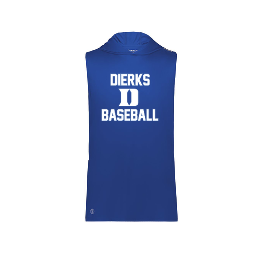 [222590.060.XS-LOGO2] Men's CoolDry Sleeveless Hoodie (Adult XS, Royal, Logo 2)