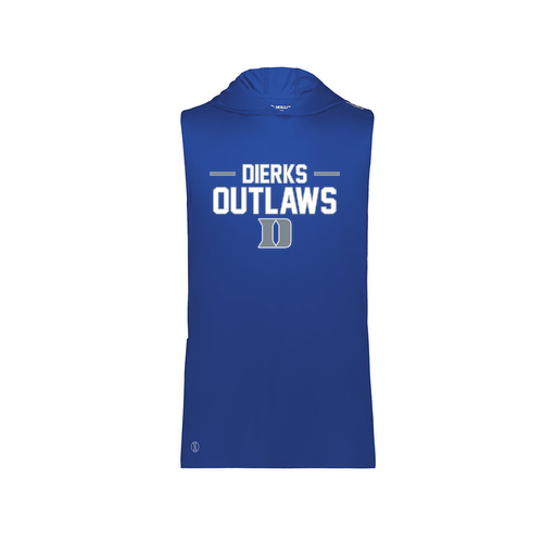 [222590.060.XS-LOGO3] Men's CoolDry Sleeveless Hoodie (Adult XS, Royal, Logo 3)