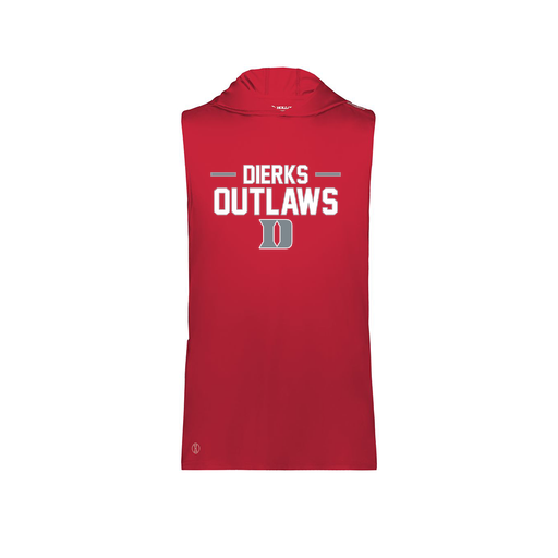 [222590.083.XS-LOGO3] Men's CoolDry Sleeveless Hoodie (Adult XS, Red, Logo 3)