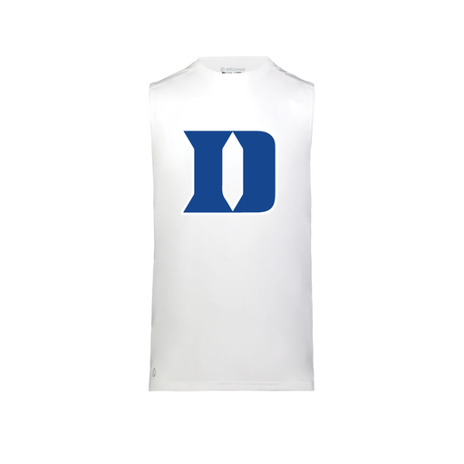 [222593.005.S-LOGO1] Men's CoolDry TankTop (Adult S, White, Logo 1)