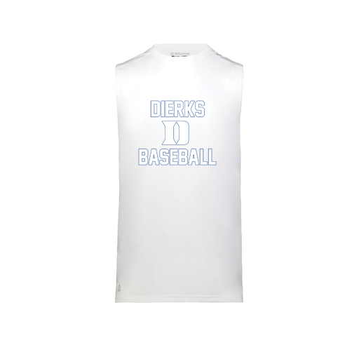 [222593.005.S-LOGO2] Men's CoolDry TankTop (Adult S, White, Logo 2)