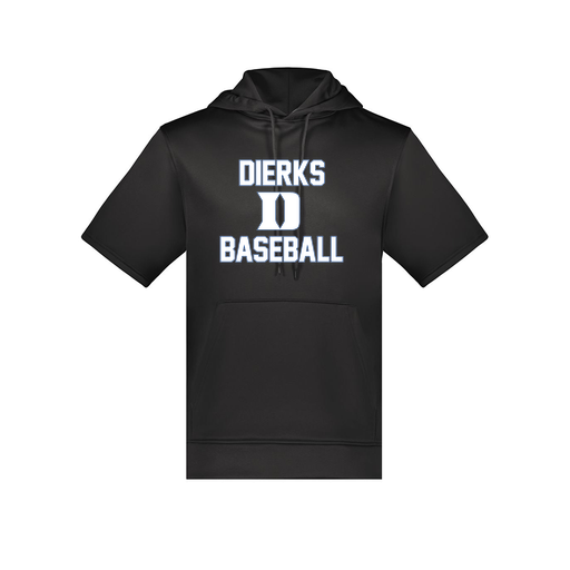 [6871.080.S-LOGO2] Men's Dri Fit Short Sleeve Hoodie (Adult S, Black, Logo 2)