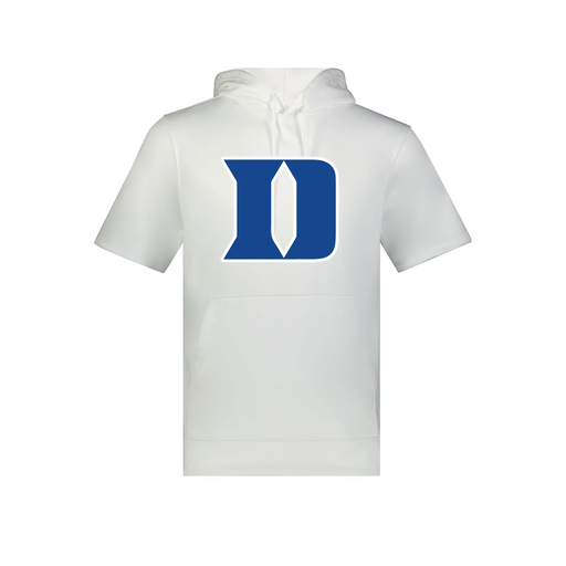 [6871.005.S-LOGO1] Men's Dri Fit Short Sleeve Hoodie (Adult S, White, Logo 1)