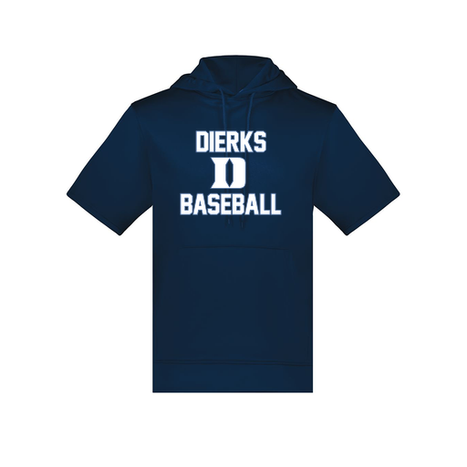 [6871.065.S-LOGO2] Men's Dri Fit Short Sleeve Hoodie (Adult S, Navy, Logo 2)