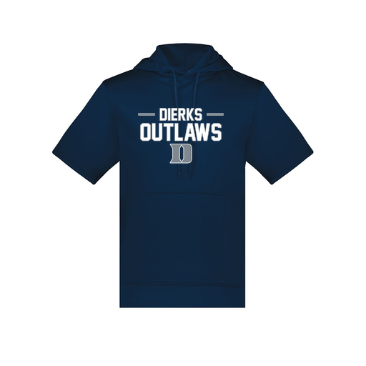 [6871.065.S-LOGO3] Men's Dri Fit Short Sleeve Hoodie (Adult S, Navy, Logo 3)