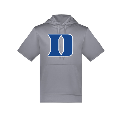 [6871.059.S-LOGO1] Men's Dri Fit Short Sleeve Hoodie (Adult S, Gray, Logo 1)