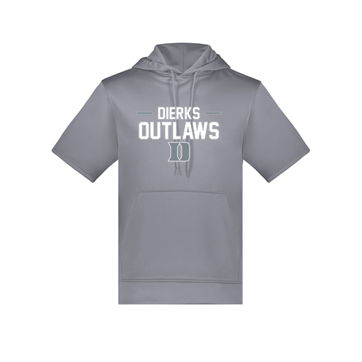 [6871.059.S-LOGO3] Men's Dri Fit Short Sleeve Hoodie (Adult S, Gray, Logo 3)