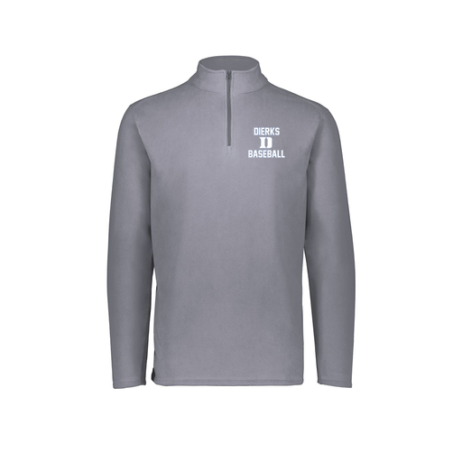 [6863.059.XS-LOGO2] Men's MicroFleece 1/4 Zip Pullover (Adult XS, Gray, Logo 2)