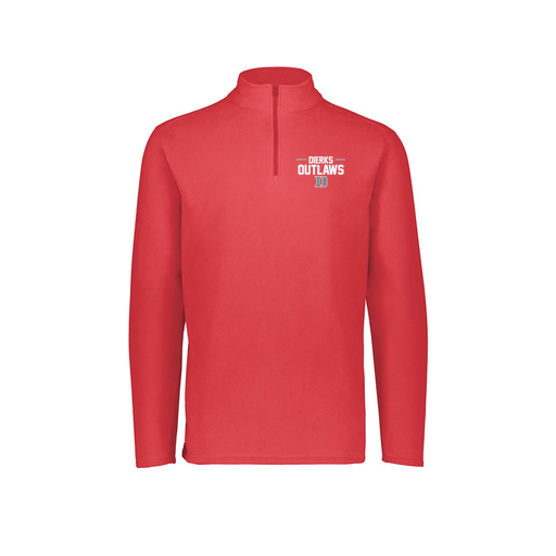 [6863.083.XS-LOGO3] Men's MicroFleece 1/4 Zip Pullover (Adult XS, Red, Logo 3)