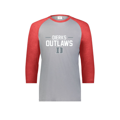 [6880.27V.S-LOGO3] Youth Vintage 3/4 T-Shirt (Youth S, Red, Logo 3)