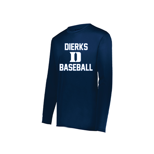 [222822.065.XS-LOGO2] Men's LS Smooth Sport Shirt (Adult XS, Navy, Logo 2)