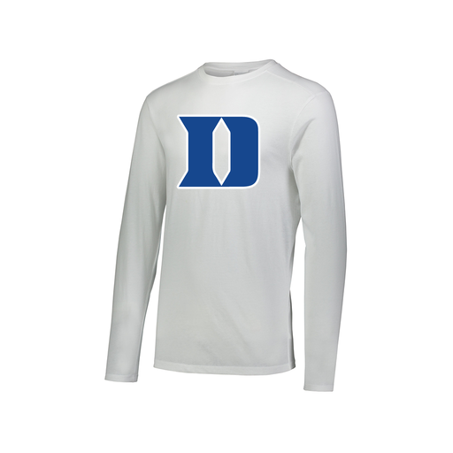 [FTLCUBWH-AXS-LOGO1] Decker Men's Tri-Blend T-Shirt - Long Sleeve (Adult XS, White, Logo 1)