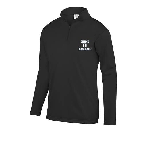 [FOLQFFBK-AS-LOGO2] Decker Men's FlexFleece 1/4 Zip (Adult S, Black, Logo 2)