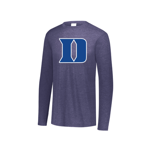 [FTLCUBNV-YS-LOGO1] Decker Youth Tri-Blend T-Shirt - Long Sleeve (Youth S, Navy, Logo 1)