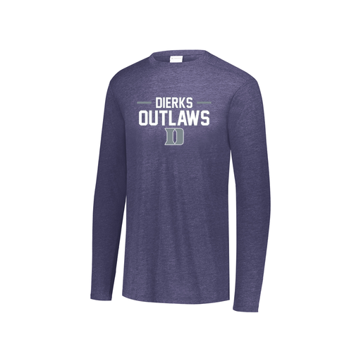[3076.72N.S-LOGO3] Youth LS Ultra-blend T-Shirt (Youth S, Navy, Logo 3)
