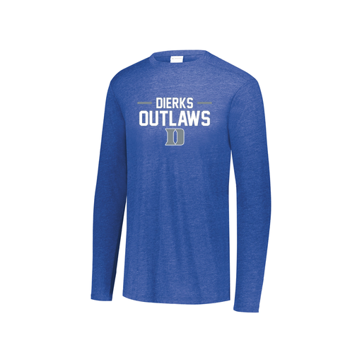 [3076.U55.S-LOGO3] Youth LS Ultra-blend T-Shirt (Youth S, Royal, Logo 3)