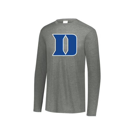 [FTLCUBGY-YS-LOGO1] Decker Youth Tri-Blend T-Shirt - Long Sleeve (Youth S, Gray, Logo 1)