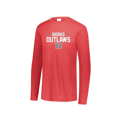 [3076.V96.S-LOGO3] Youth LS Ultra-blend T-Shirt (Youth S, Red, Logo 3)