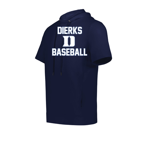 [222605.065.S-LOGO2] YOUTH VENTURA SOFT KNIT SHORT SLEEVE HOODIE (Youth S, Navy, Logo 2)