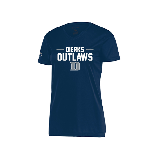 [222820.065.S-LOGO3] Ladies Movement Dri Fit Shirt (Female Adult S, Navy, Logo 3)