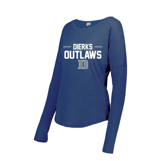 [3077.U55.XS-LOGO3] Ladies LS Ultra-blend T-Shirt (Female Adult XS, Royal, Logo 3)
